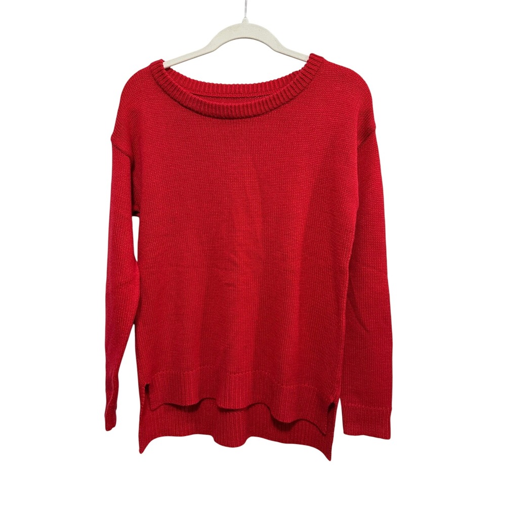 Vintage George & Martha Red Knit Crew Neck Sweater Women's S holiday classic‎